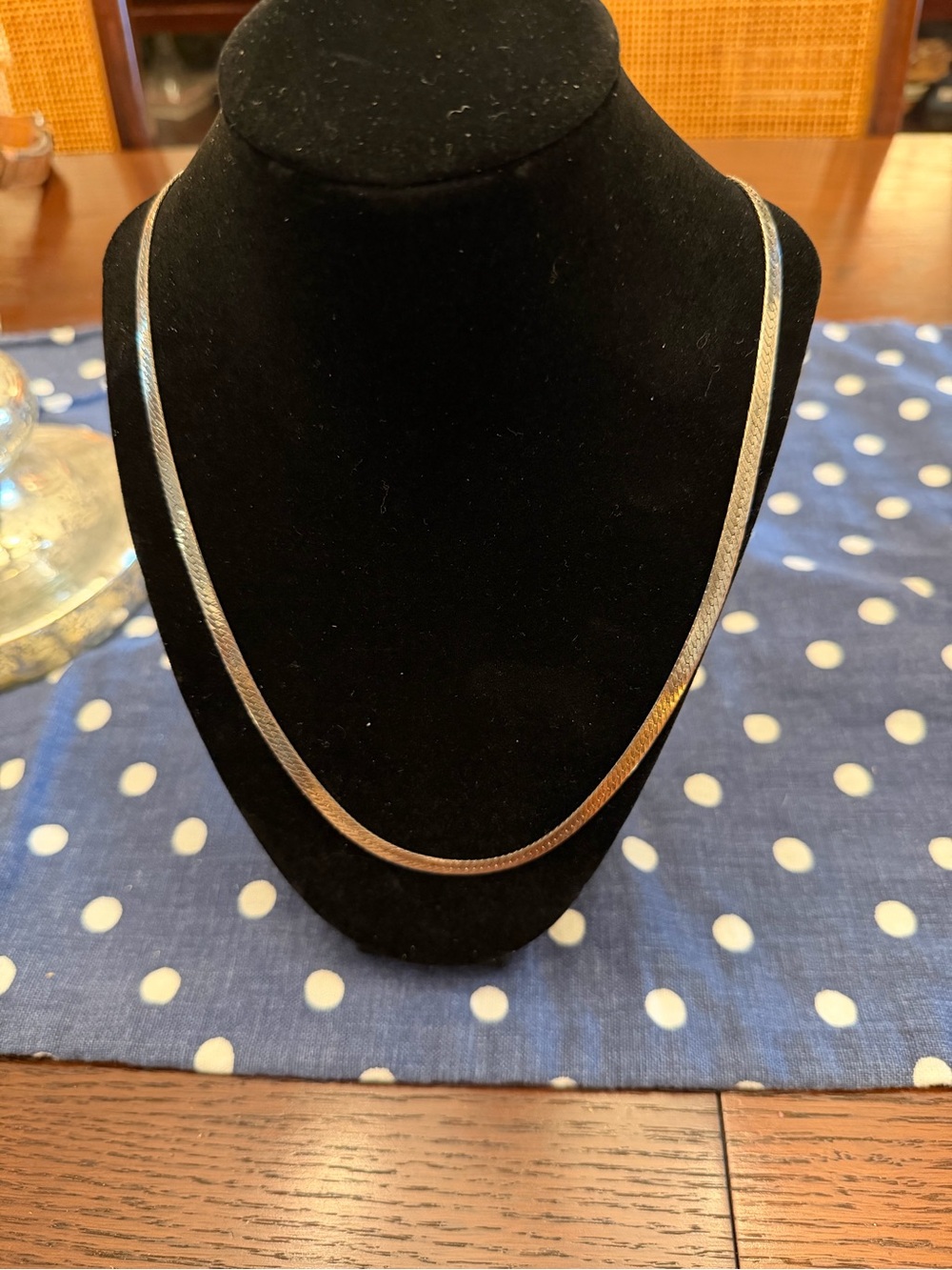 Sterling Silver Herringbone Chain Necklace